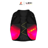 LEKI - Trail Running Quiver Vest - Black - Bright Red - Neon Pink